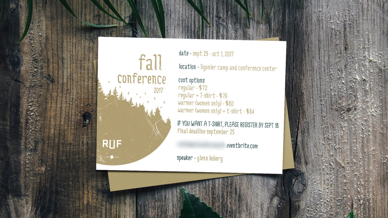 RUF Fall Conference Andrew White Design